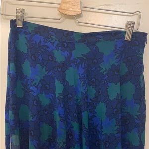 Dark jewel green maxi skirt, sheer with shorties